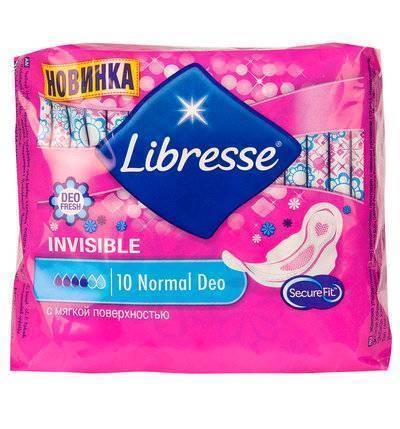 LIBRESSE Прокладки Libresse Invisible Normal Deo, 10 шт 5237