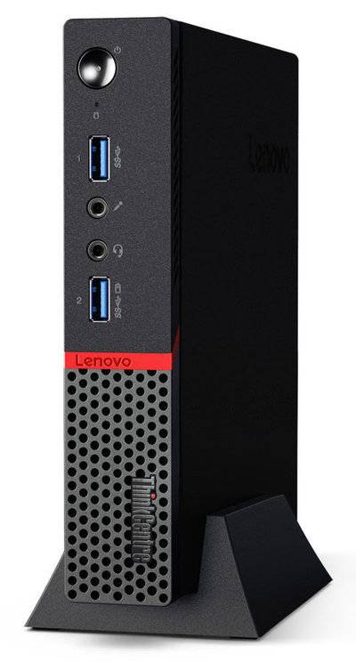 Lenovo Компьютер LENOVO ThinkCentre M600 TINY, Intel Celeron J3060, DDR3L 4Гб, 500Гб, Intel HD Graphics 400, Windows 10, черный [10gb000rru] 