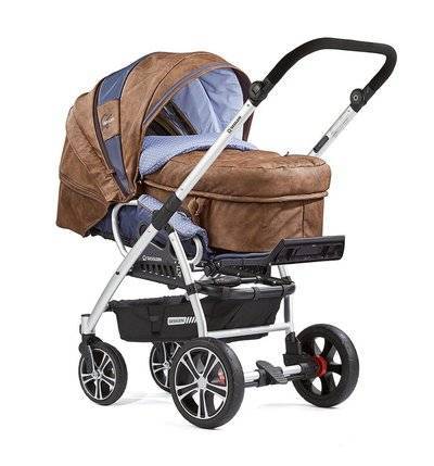 Gesslein Прогулочная коляска Gesslein F4 Air, цвет: коричневый/голубой 655655