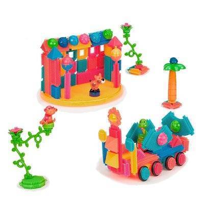 Bristle Blocks Конструктор игольчатый Bristle Blocks Приключения в джунглях 128 деталей Путешествие в джунглях 68171