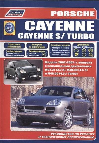 Книга: Легион-Автодата Porsche Cayenne. Cayenne S / Turbo. Модели 2002-2007 гг. выпуска с двигателями M02.2Y (3,2 л.), M48.00 (4,5 л.) и M48.50 (4,5 л. Turbo). Руководство по ремонту и техническому обслуживанию (+ полезные 9785888505847
