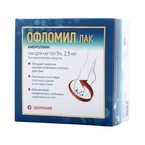ГЛЕНМАРК Офломил лак д/ногтей флак. 5% 2,5мл ГЛЕНМАРК 