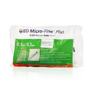 СОФЕКСМЕД Шприц bd инсулин микро-файн+ 0,5мл n10 (u100 g29 0,33x12,7) СОФЕКСМЕД 