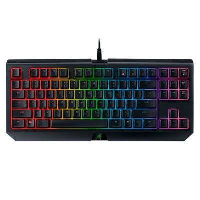 Razer Клавиатура RAZER BlackWidow Tournament Chroma V2, USB, c подставкой для запястий, черный [rz03-02190100-r3m1] 