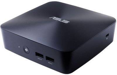 ASUS Неттоп ASUS VivoMini UN65U-M006M, Intel Core i5 7200U, DDR4 4Гб, 128Гб(SSD), Intel HD Graphics 620, noOS, темно-синий [90ms00w1-m00060] 