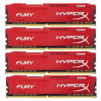 Kingston Kingston HyperX Fury Red 64Gb (4x16Gb) DDR4 DIMM (HX421C14FRK4/64) HX421C14FRK4/64