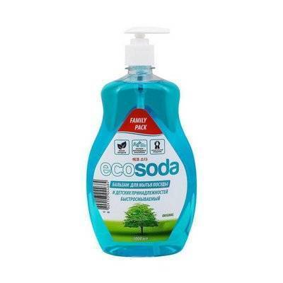 Ecosoda Бальзам для мытья посуды EcoSoda и детских принадлежностей 1000мл 