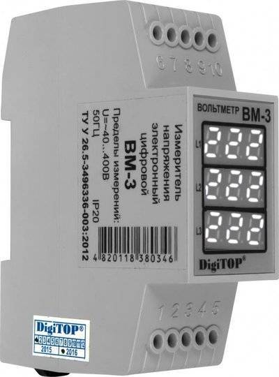 DigiTOP Вольтметр Digitop Вм-3 white Вм-3 (white)