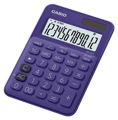 Casio Калькулятор CASIO , 12-разрядный, фиолетовый MS-20UC-PL-S-EC 