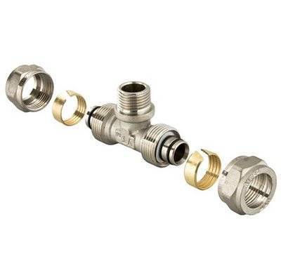Valtec Металлопластиковые трубы и фитинги Valtec Тройник Valtec обжимной с переходом 26 х 3/4" 
