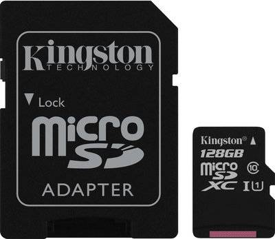 Kingston Карта памяти Kingston Canvas Select SDCS/128GB microSDXC 128GB (с адаптером) SDCS/128GB
