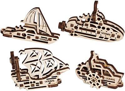 UGEARS Конструктор 3D-пазл UGEARS 3D-пазл Фиджет Корабли 70035