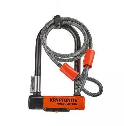 Kryptonite Замок Велосипедный Kryptonite U-Locks Evolution Mini-7 W/ Flex Cable & Flexframe Bracket 