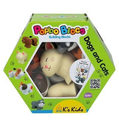 K's Kids Мягкий конструктор K's Kids Popbo Blocks Котики и щенята KA770