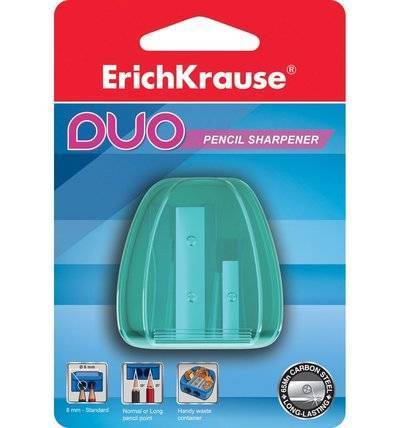 Erich Krause Точилка Erich Krause пласт. Duo с контейнером 37394