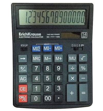 Erich Krause Калькулятор Erich Krause 14-разрядов DC-777-14N 37774