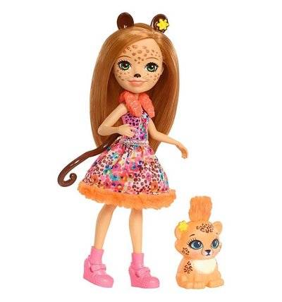 Enchantimals Фигурка Enchantimals Чериш Гепардини и ее гепард Шустрик FNH22/FJJ20