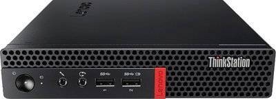 Lenovo Компьютер LENOVO ThinkStation P320 TINY, Intel Core i5 7500T, DDR4 8Гб, 256Гб(SSD), NVIDIA Quadro P600 - 2048 Мб, Windows 10 Professional, черный [30c2001uru] 30C2001URU