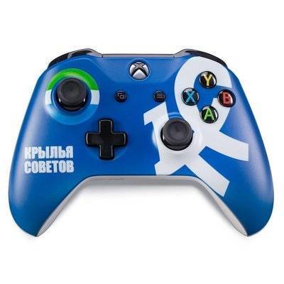 Microsoft Геймпад Беспроводной MICROSOFT ФК Крылья Советов, для Xbox One, синий [tf5-00004-kc] TF5-00004-KC