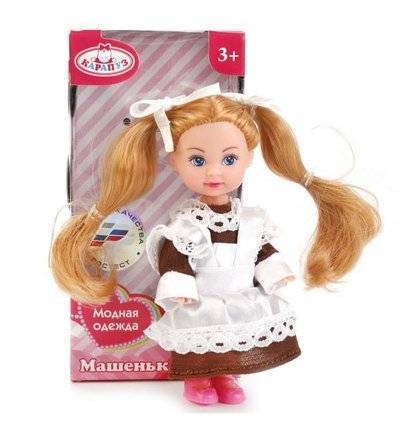 КАРАПУЗ Кукла Карапуз Модная одежда Машенька — школьница 12 см MARY1027-BB