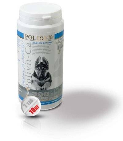 POLIDEX Таблетки POLIDEX Поливит-Кальций Plus предназначен для щенков, беременных и кормящих сук, 300 таб 