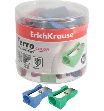 Erich Krause Точилка Erich Krause алюмин. Ferro color без контейнера 38014