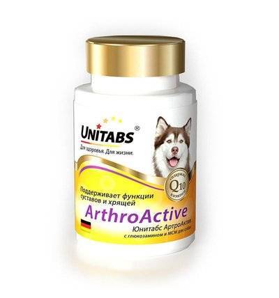 Unitabs Витамины для взрослых собак Unitabs ArthroАctive с Q10, 100таб ArthroActive c Q10 61483
