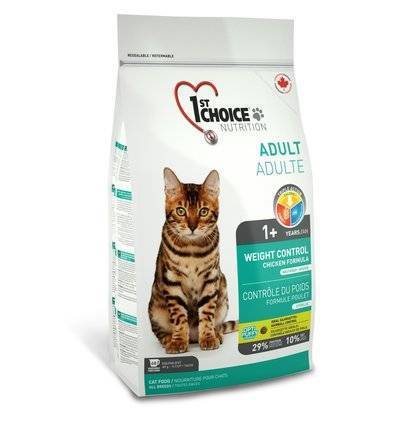 1st CHOICE Сухой корм 1st Choice Weigth control для взрослых кошек после кастрации, курица, 2.72кг Weight Control Sterilised 56676