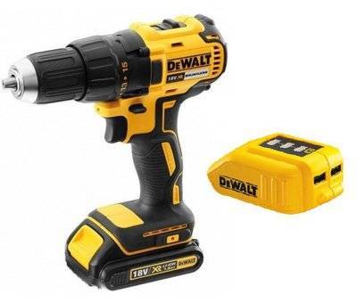DeWalt Дрель-шуруповерт Dewalt Dcd777s2t-qw + usb адаптер DCD777S2TC-KS