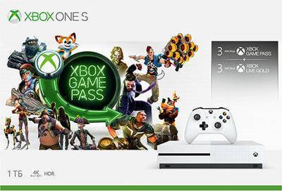 Microsoft Игровая приставка MICROSOFT Xbox One S 1TB+3 месяца Game Pass+3 месяца... 