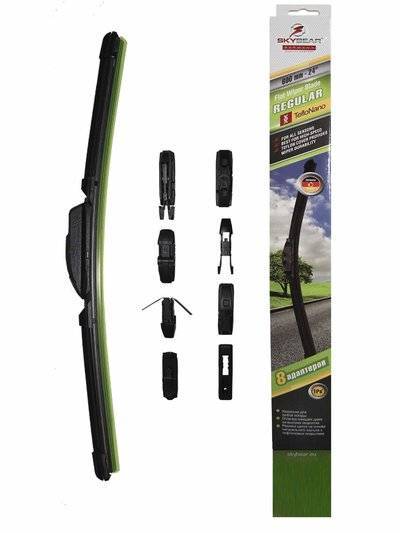 SKYBEAR Щётка стеклоочистителя 24"/60 см бескаркасная SKYBEAR REGULAR 7 адаптеров 702240 
