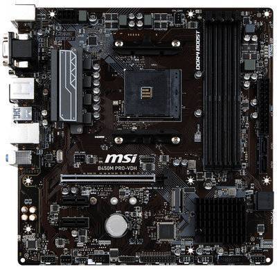 MSI Материнская плата MSI B450M PRO-VDH B450M PRO-VDH