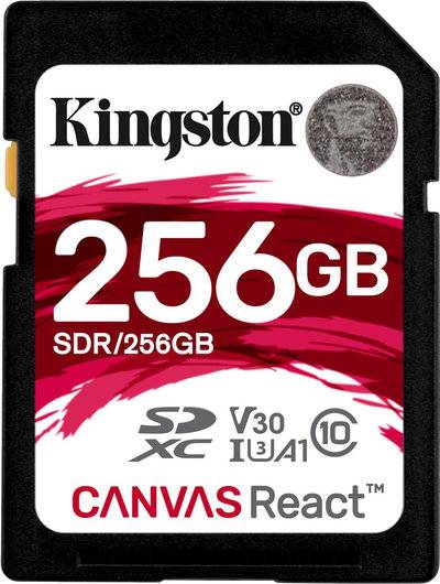 Kingston Карта памяти Kingston Canvas React SDR/256GB SDXC 256GB SDR/256GB