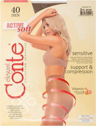 Конте Спа Колготки Conte Elegant Active Soft 40 Bronz Бронзовый Размер 2 Конте Спа 