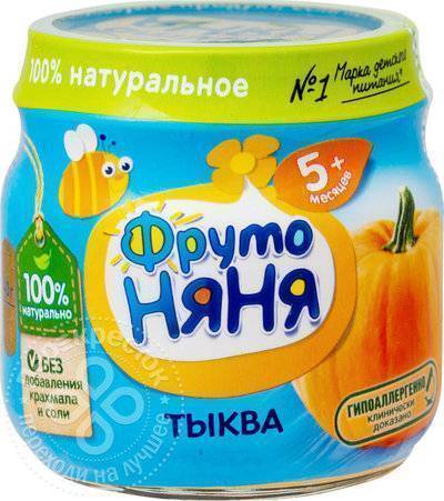 ПРОГРЕСС Пюре ФрутоНяня из тыквы 80г ПРОГРЕСС 