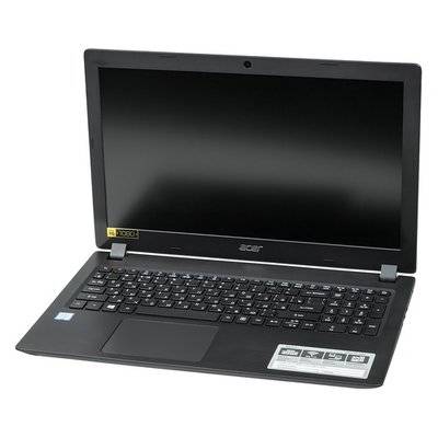 Acer Ноутбук ACER Aspire A315-51-391T, 15.6", Intel Core i3 7020U 2.3ГГц, 4Гб, 128Гб SSD, Intel HD Graphics 620, Linux, , черный NX.GNPER.028 