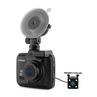 Digma Видеорегистратор DIGMA FreeDrive 600-GW DUAL 4K черный [fd600d4] FD600D4