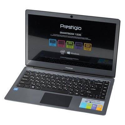 Prestigio Ноутбук PRESTIGIO SmartBook 133S, 13.3", IPS, Intel Celeron N3350 1.1ГГц, 3Гб, 32Гб eMMC, Intel HD Graphics 500, Windows 10 Professional, , темно-серый PSB133S01ZFP_DG_CIS 