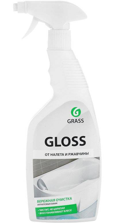 Grass Чистящее средство для акриловых ванн GRASS Gloss антиналет, 600 мл 