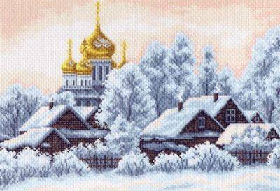 Матренин Посад 1201 Деревушка - рисунок на канве (МП) Матренин Посад 