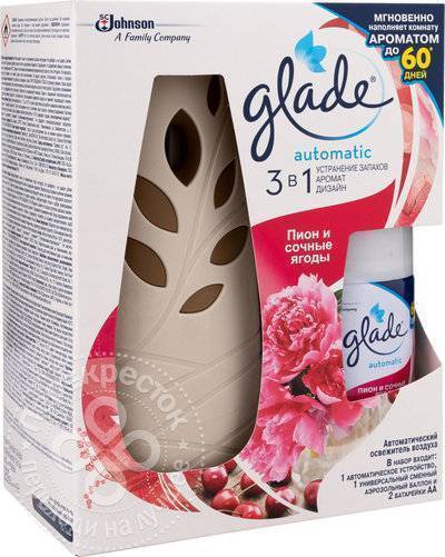 Арнест Автоматический освежитель воздуха Glade Automatic Пион и сочные ягоды 269мл Арнест 