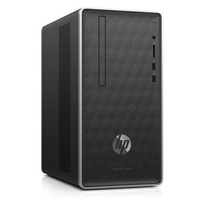 HP Компьютер HP Pavilion 590-a0007ur, AMD E2 9000, DDR4 4Гб, 500Гб, AMD Radeon R2, CR, Windows 10, темно-серый [4kd33ea] 4KD33EA