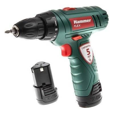 Hammer Дрель-шуруповерт HAMMER ACD12/2LE, с двумя аккумуляторами [511316] 511316