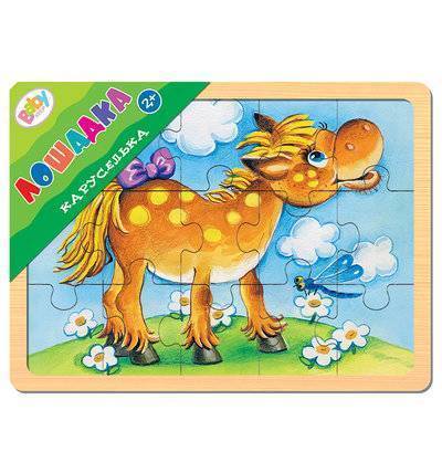 Step puzzle Развивающая игра Step Puzzle из дерева Каруселька Лошадка 89034