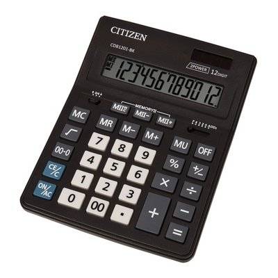 Citizen Калькулятор CITIZEN , 12-разрядный, черный CDB1201BK 