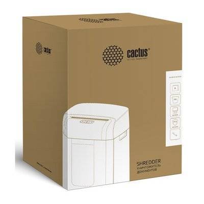 CACTUS Уничтожитель бумаг CACTUS , P-5, 2х15 мм CS-SH-8-16-2X15 