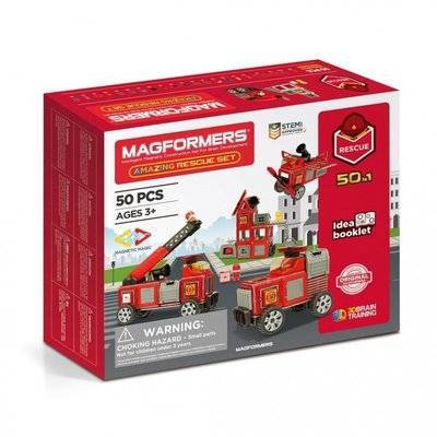 MAGFORMERS Конструктор Magformers Магнитный Amazing Rescue Set (50 элементов) 717003