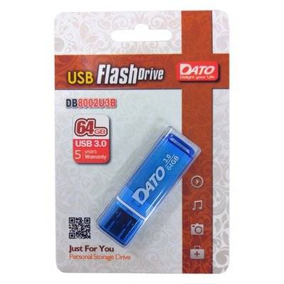 DATO Флешка USB DATO DB8002U3 64Гб, USB3.0, синий [db8002u3b-64g] DB8002U3B-64G