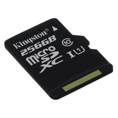 Kingston Карта памяти microSDXC UHS-I U1 KINGSTON Canvas Select 256 ГБ, 80 МБ/с, Class 10, , 1 шт. SDCS/256GBSP 