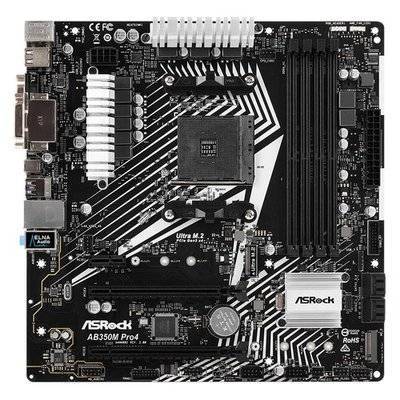 AsRock Материнская плата ASROCK , SocketAM4, AMD B350, mATX, Ret AB350M PRO4 R2.0 